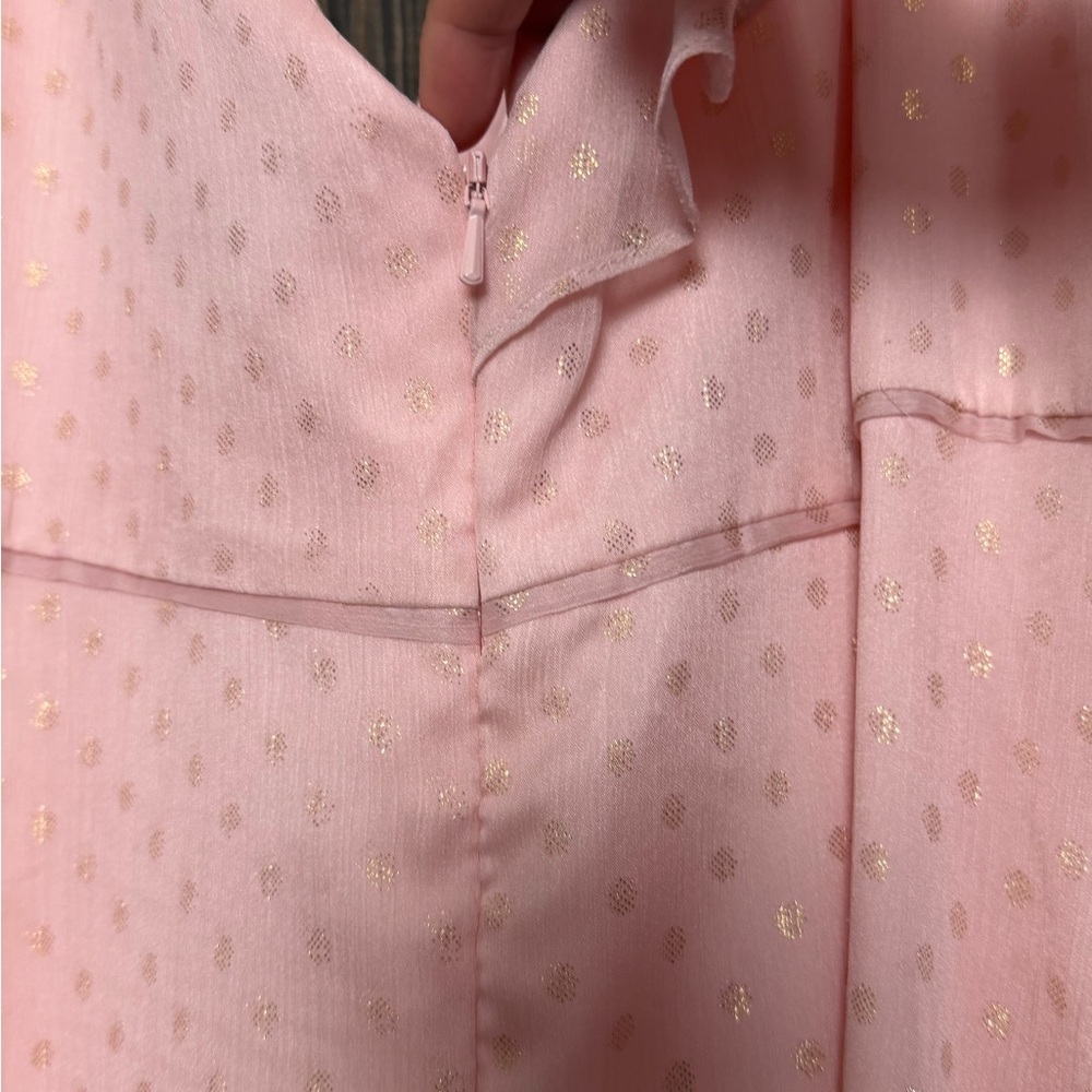 Mac Duggal Pink Ruffle High Low Dress Size 16 cocktail Wedding Guest - Picture 5 of 6